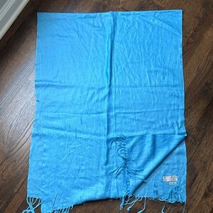 Pashmina Vibrant Blue Silk Scarf